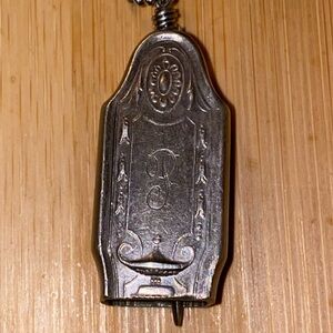 Vintage Sterling Silver Knife Handle Bell Necklace Repurposed Pendant 925